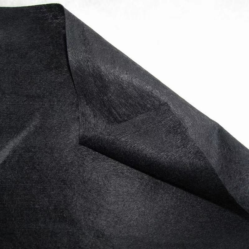 黑色全涤纶水刺无纺布全交叉涤纶汽车内饰皮革基布鞋材网孔基布