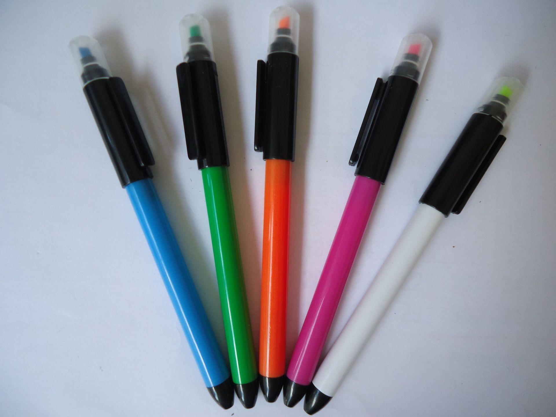 新款双头笔多功能荧光笔圆珠笔划线标记笔办公写字圆珠笔厂家批发