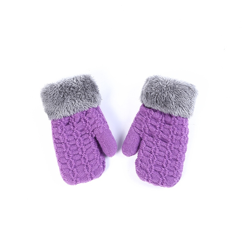 Winter Fashionable Children's Cold-Proof Warm Gloves New Baby Cute Creative Warm Knitted Gloves