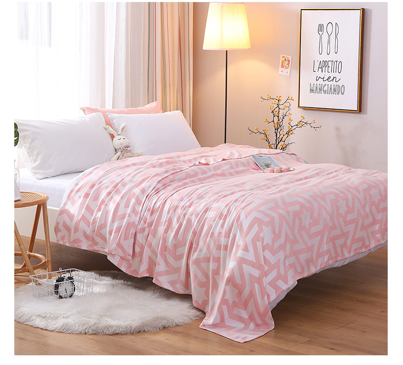 芦荟美肤竹纤维夏凉毯毛巾被夏季毯子冰丝午睡薄款夏凉被空调毛毯