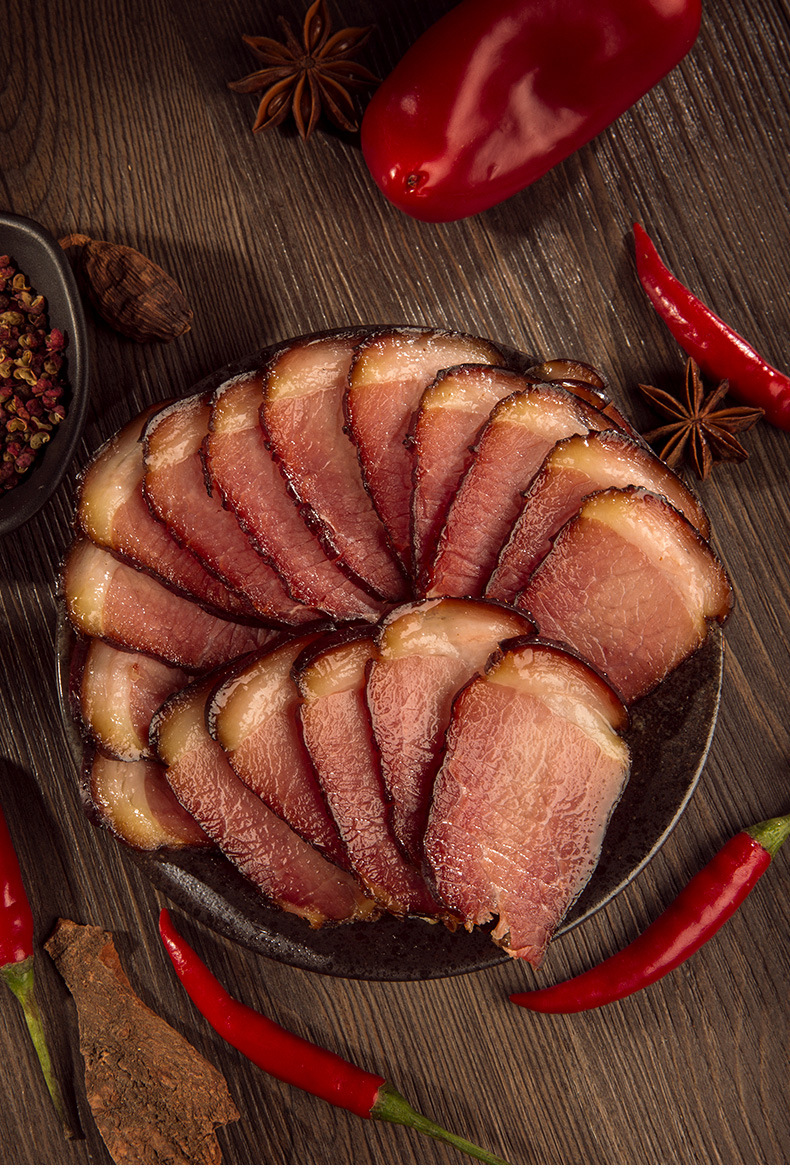 鲲橦 四川烟熏腊肉后腿肉二刀肉摆摊腊肉 厂家直发 一件代发