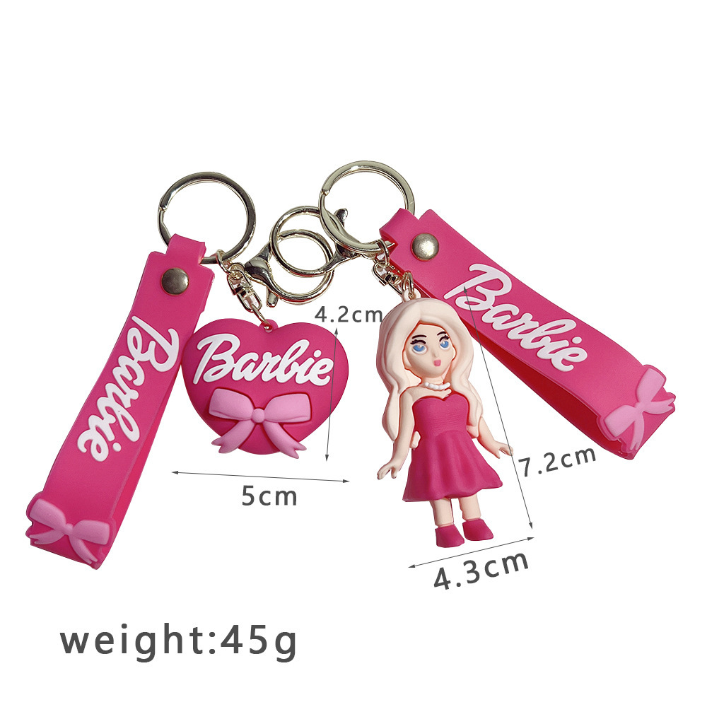 Barbie Doll Baby Doll Coin Purse Letters Ornaments Keychain Cute Cartoon Pendant Girlfriends Schoolbag Accessories