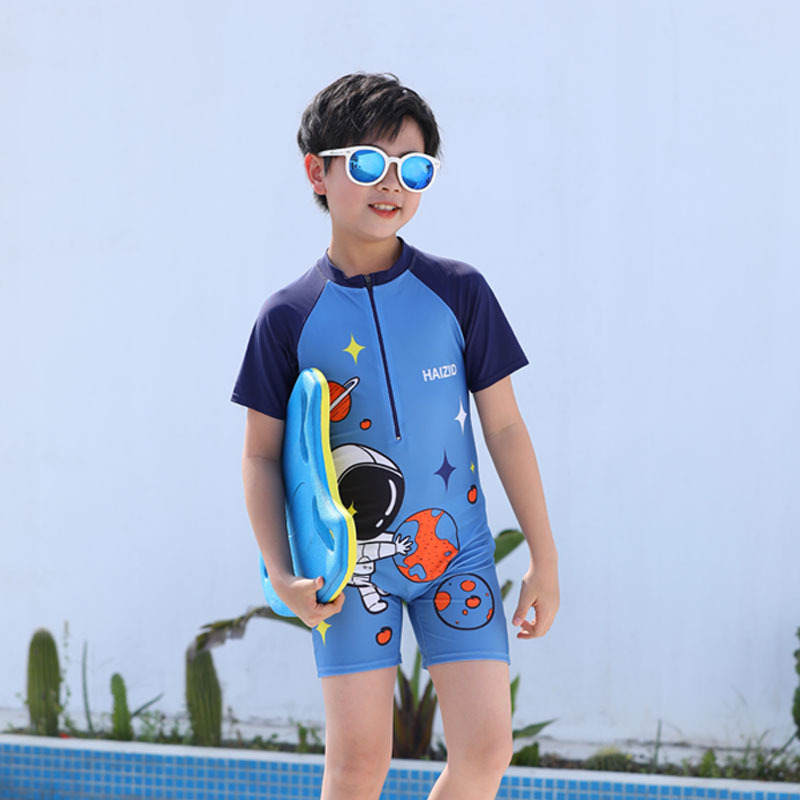 Swimsuit Short Sleeve Sun Protection Suit Swimsuit Swimming Trunks Children's Swimsuit Boys and Girls Swimsuit Customizable