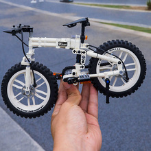 卫乐7072折叠单车自行车摩托车拼装模型益智儿童积木diy礼品跨境