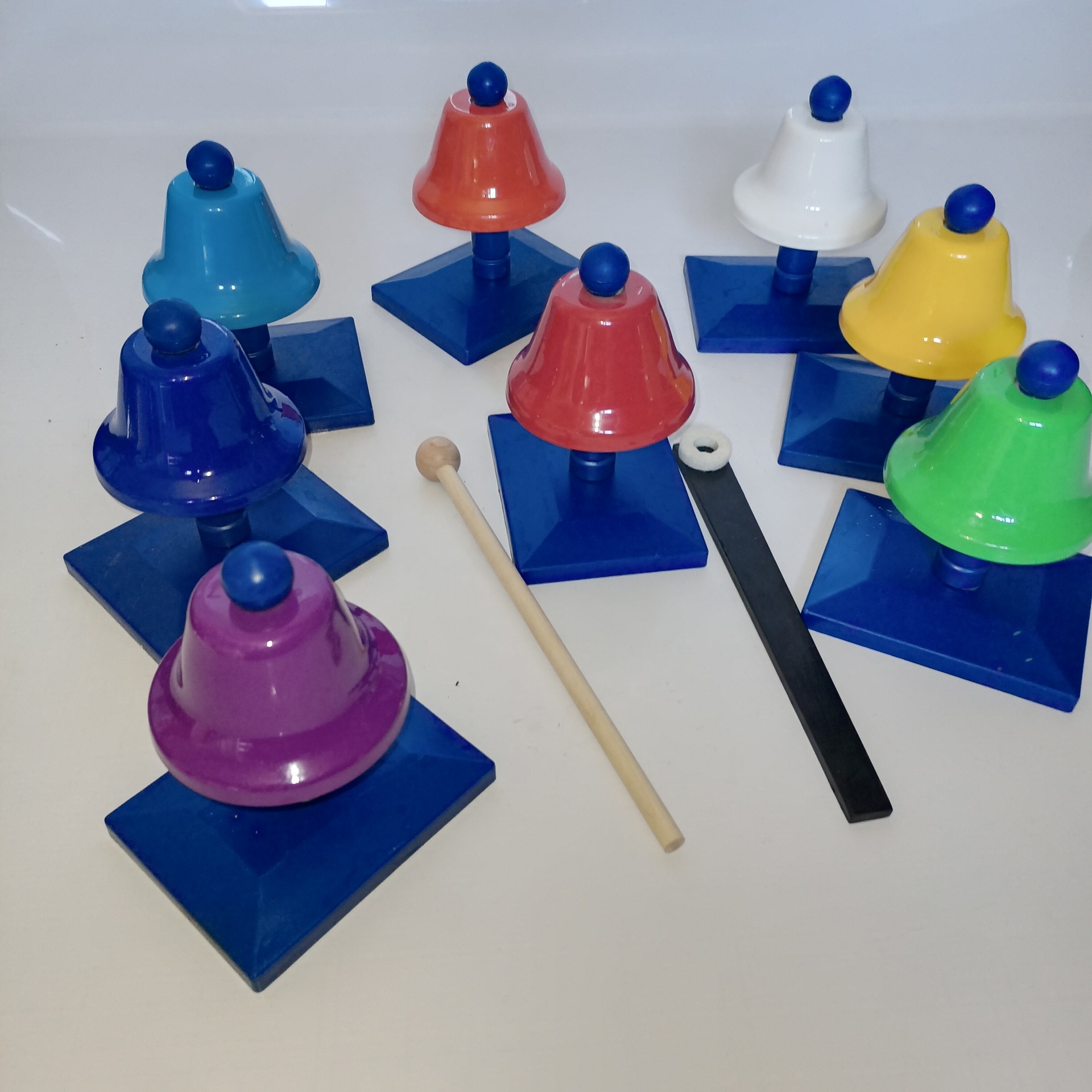 奥尔夫乐器 打击乐器 幼教教具 演奏乐器 敲钟 底托碰钟 八音碰钟