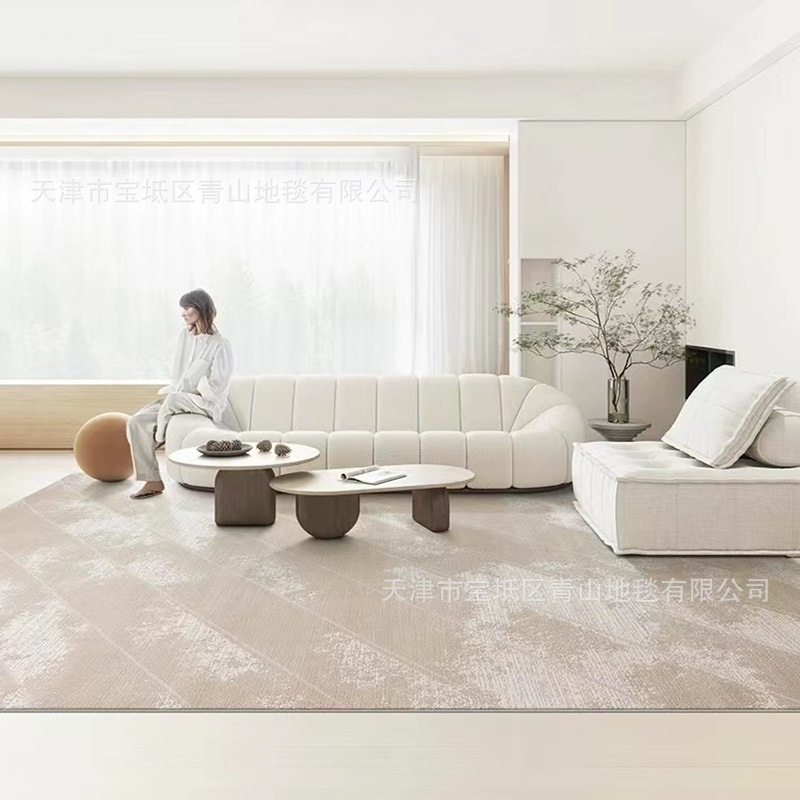 Turkish Living Room Carpet Waterproof Antifouling Imported Bedroom Sofa Bedside Blanket Light Luxury Advanced Cream Wind Large Area