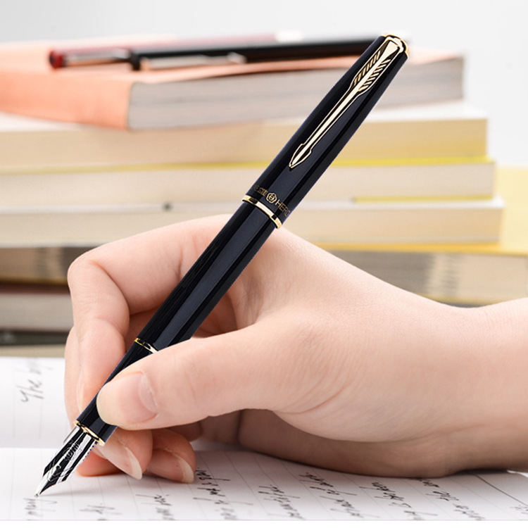 hero商务英雄5020明尖铱金笔批发 墨水礼盒套装旋转吸墨钢笔