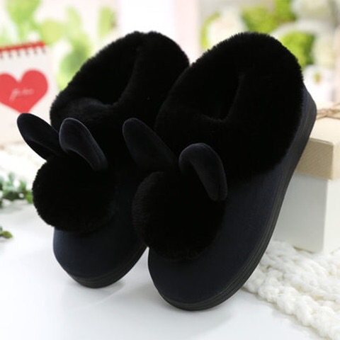 Cross-Border Women's Bag and Couple Mute Home Slippers Autumn and Winter Plush Indoor Non-Slip Thick Bottom and Warm Keeping Fur Cotton Slippers