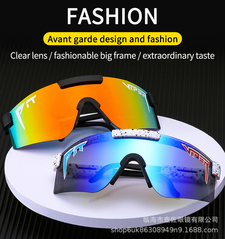pit viper大框骑行偏光太阳镜炫目色彩真膜电镀镜片tr90框现货