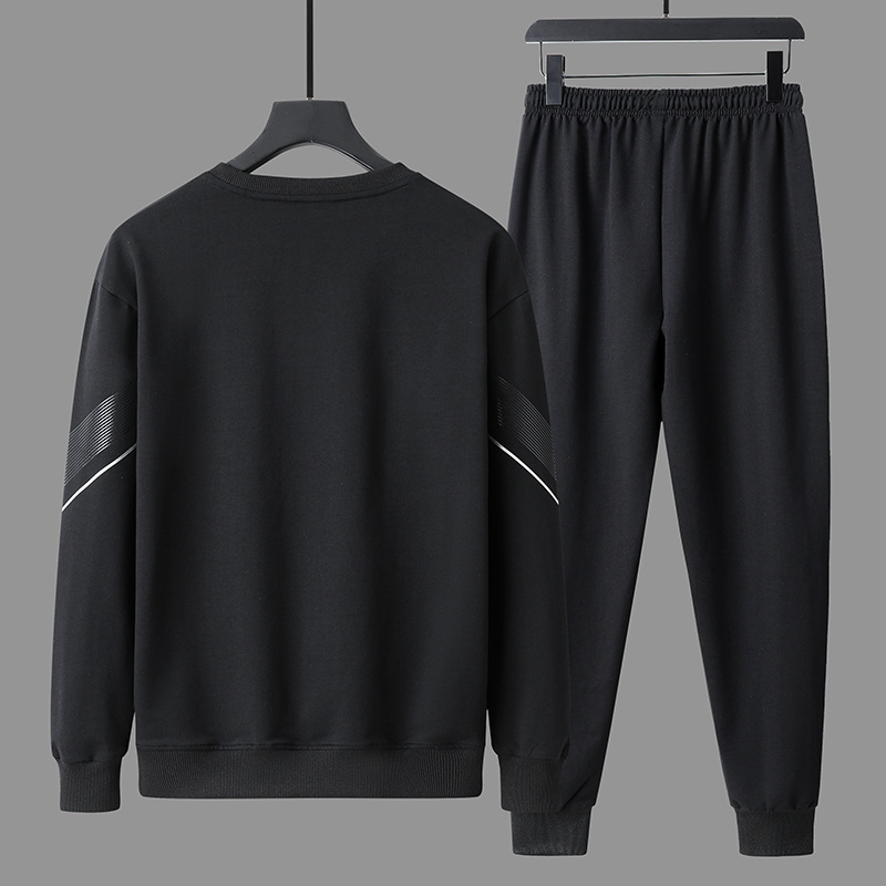 2023 New Autumn Men's Casual Sweatshirt Outfit round Neck Sweater Pants Menswear Fashion Brand Sportswear Two-Piece Set