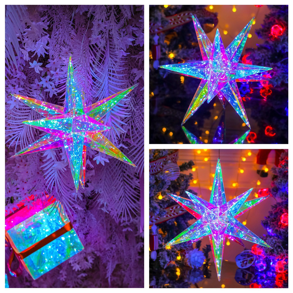 Shopping Mall Hotel Atrium Show Window Decoration Props Wedding Atmosphere Christmas Light Festivals Led Magic Light-Emitting Explosion Star