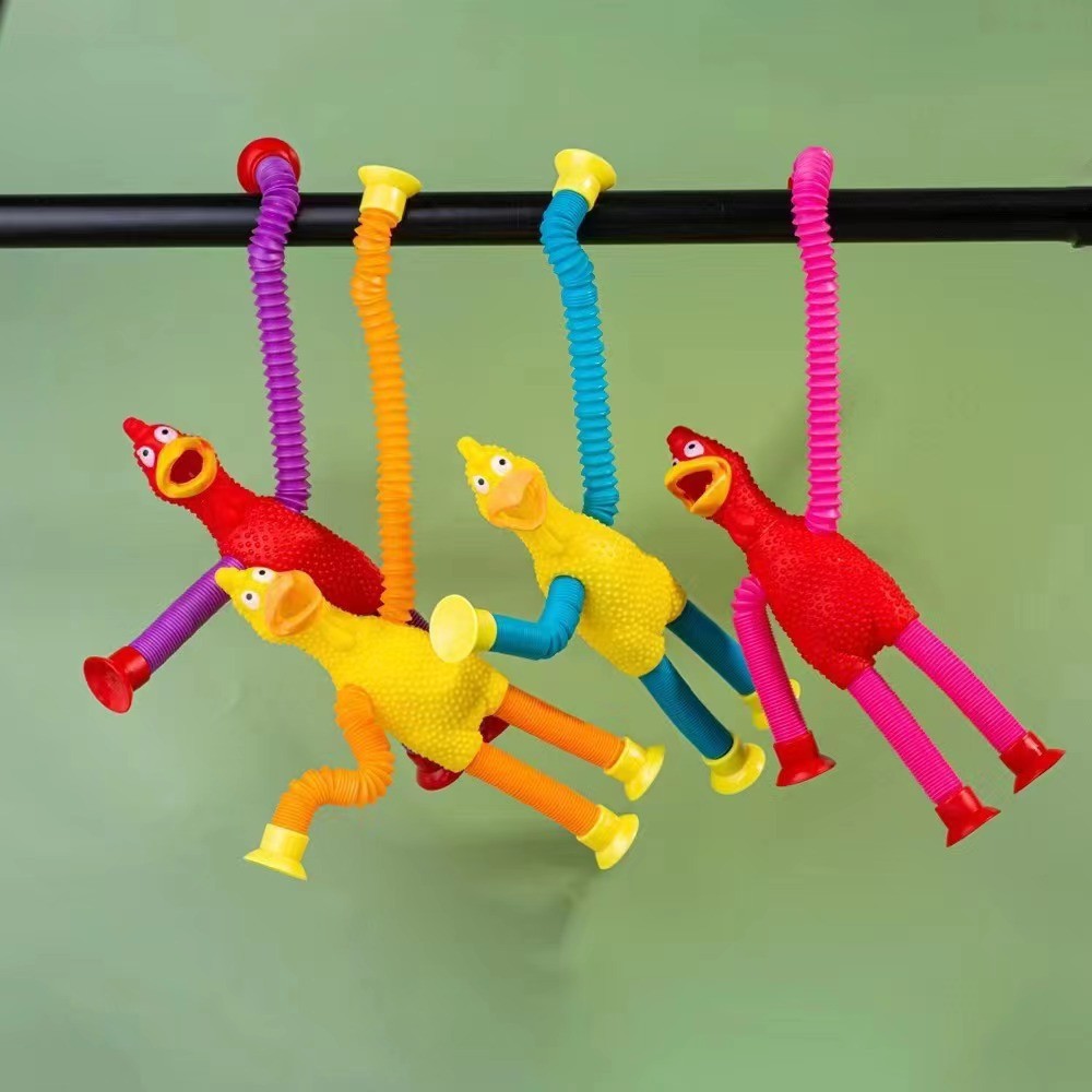 Screaming Chicken Stretch Tube Screaming Chicken Pull Tube Extension Tube Popular Children's Puzzle Decompression Toy