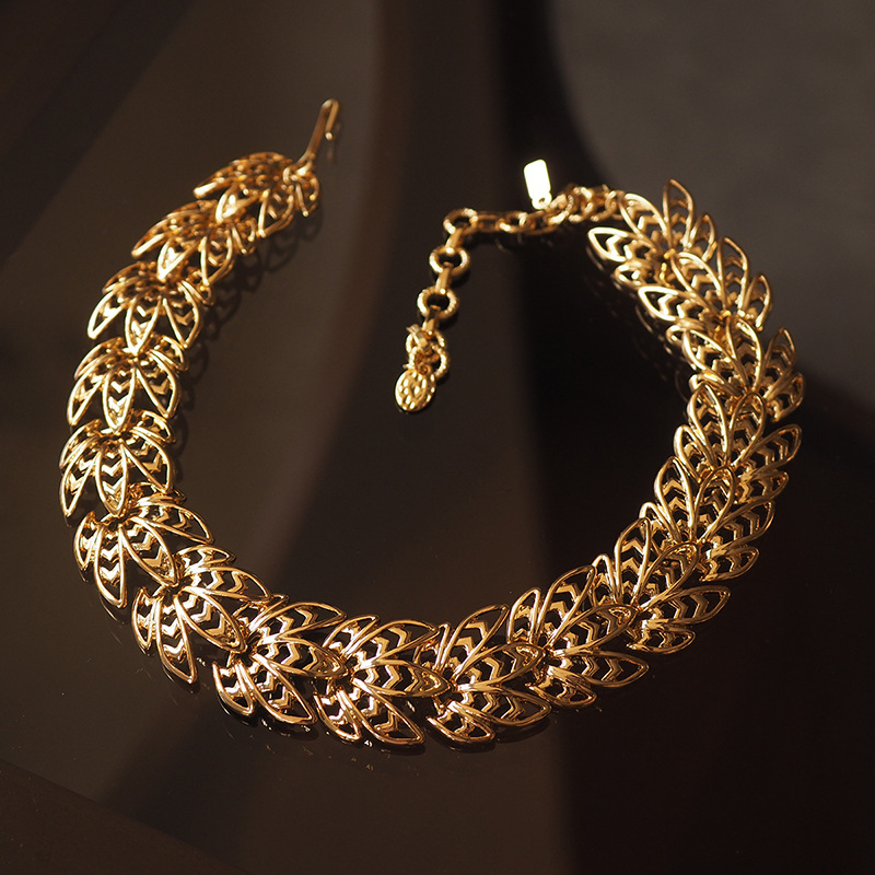 时尚重工轻奢镂空礼服莫奈monet翠法丽trifari中古vintage项链