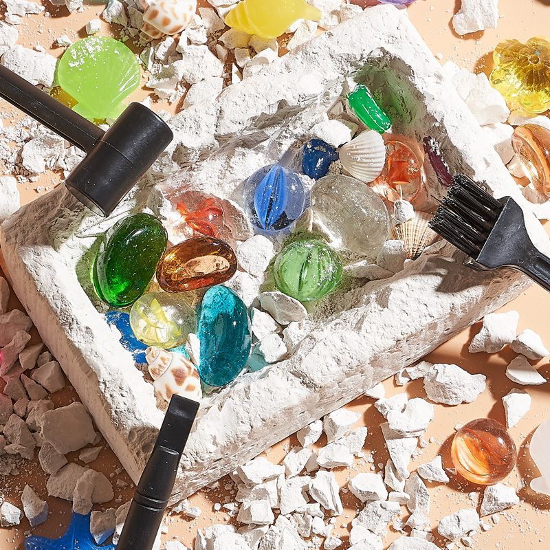 挖宝石批发考古挖掘七彩盲盒挖矿玩具儿童diy男女孩寻宝藏速卖通