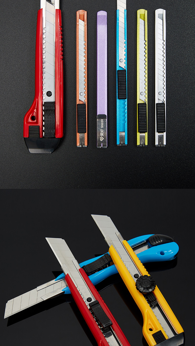 爱好美工刀大号30度介刀墙纸壁纸刀开箱刀片小号金属裁纸刀小刀多