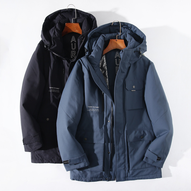 外贸男装--户外休闲连帽工装时尚鹅绒服冬季厚实90绒外套羽绒服