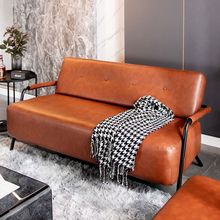 沙发小户型北欧简约现代网红简易日式出租房单人双人皮艺客厅沙发