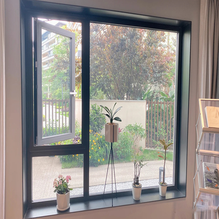 高端加工定制钛金拉丝无指纹极简弧形套线喷砂哑黑不锈钢窗套垭口