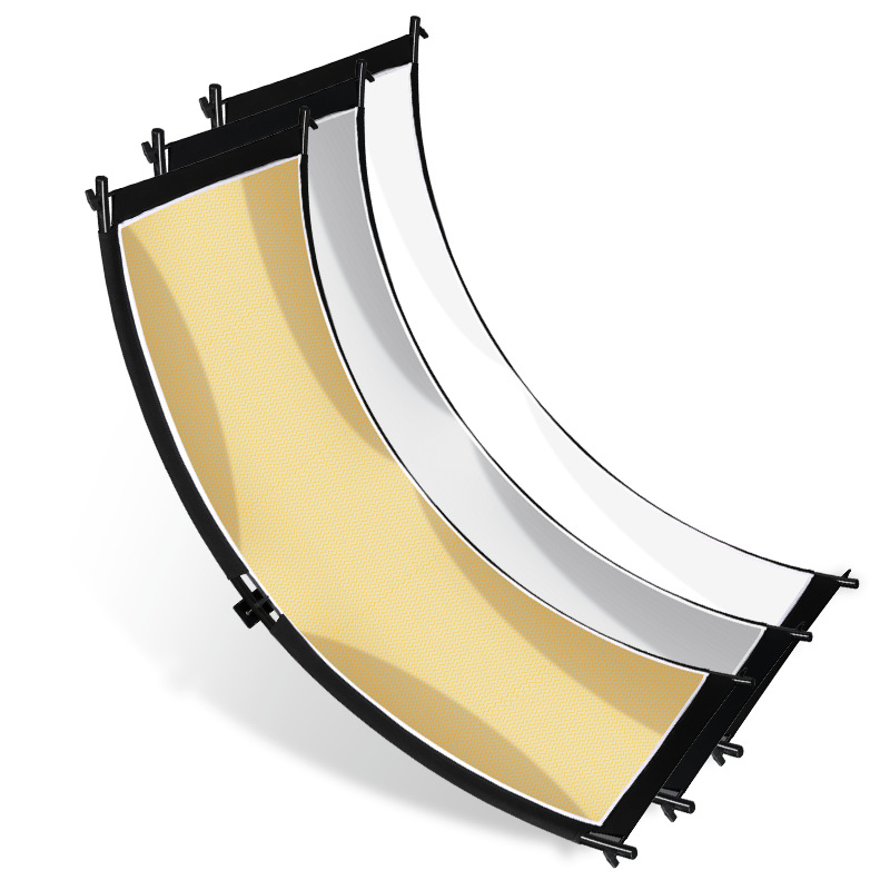 u型曲面摄影反光板柔光板 弧面反光屏 弧形背景布 白银金三色合一