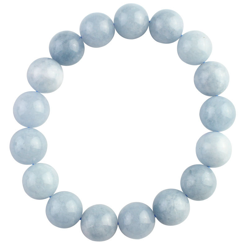 Hailanbao Chalcedony Bracelet Gray Blue Bracelet Stone Crystal Men and Women Couple Ornament Fan Welfare