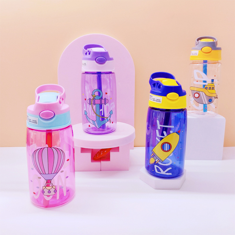 New Cup Cartoon Drinking Cup Children's Large Capacity Sippy Cup Student Gifts Cup with Straw Wholesale