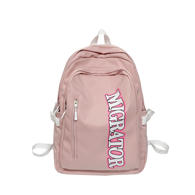 Backpack Girls' Japanese Large Capacity Bag 23 New Campus Wholesale Letter Simplicity High School Student Schoolbag