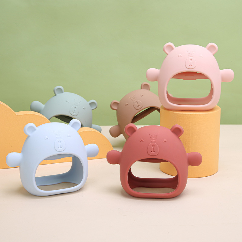 Hot Sale Teether Baby Pacifier 0-3 Years Old Happy Bite Silicone Custom Logo Mold Opening Maternal and Child Supplies Factory