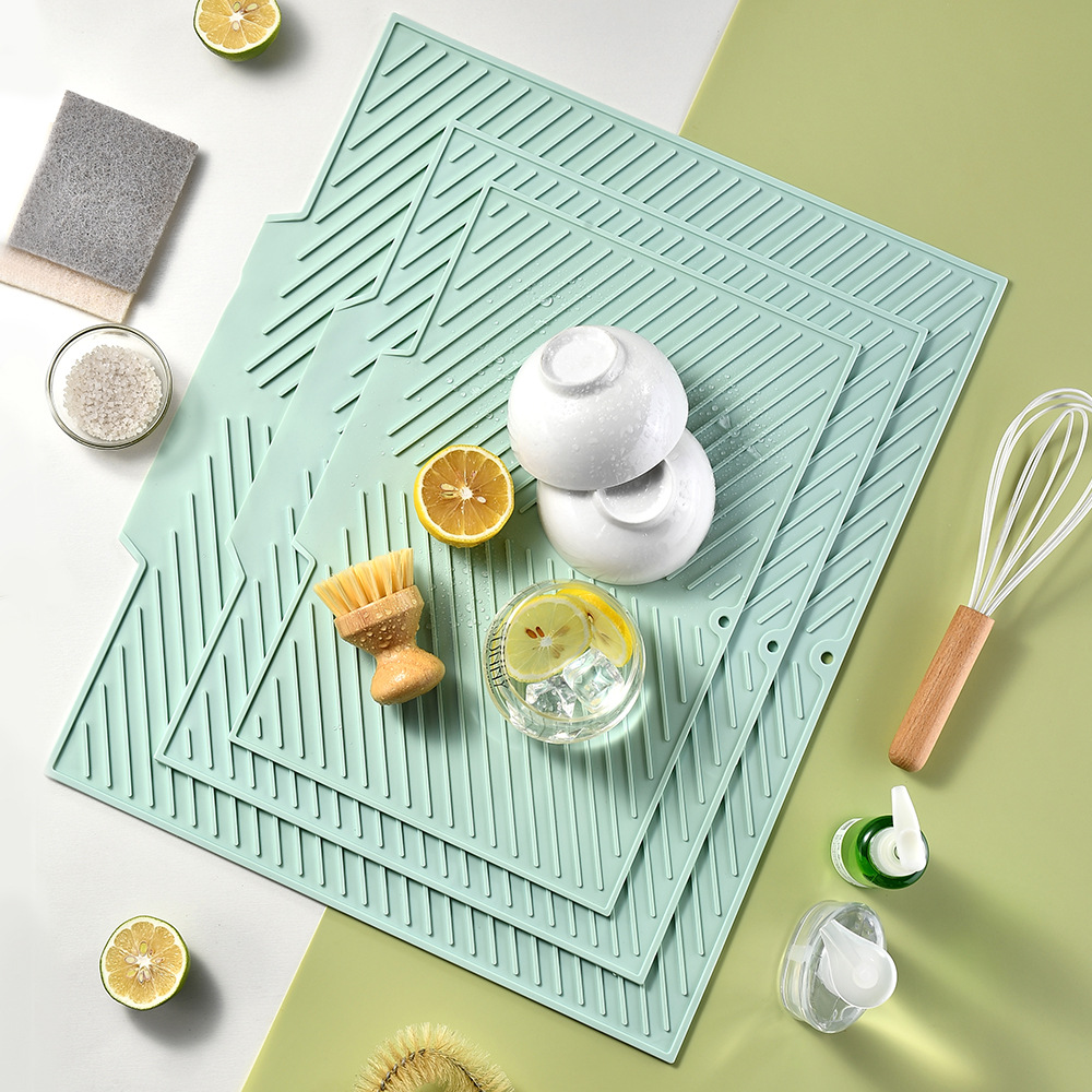 橡胶沥水垫厨房用具锅垫隔热垫吧台滤水垫餐具防烫干燥防滑沥水垫