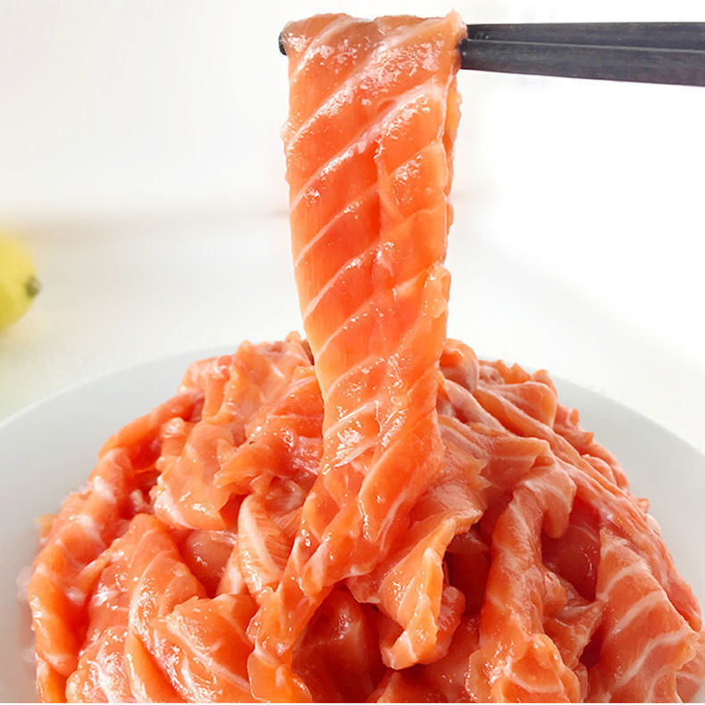 4斤包邮三文鱼冰鲜刺身生鱼片碎肉鱼腩鱼尾肉边角料炒饭食材