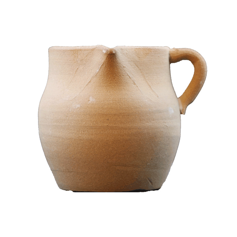 纯手工无釉云南仿古土陶烤茶罐粗陶柴烧茶具茶杯酒杯茶壶