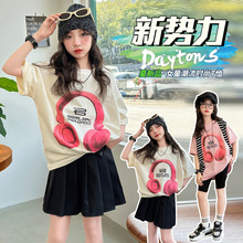 桔子虎女童夏季T恤2024新款韩版小女孩时髦网红短袖中大童ins风上