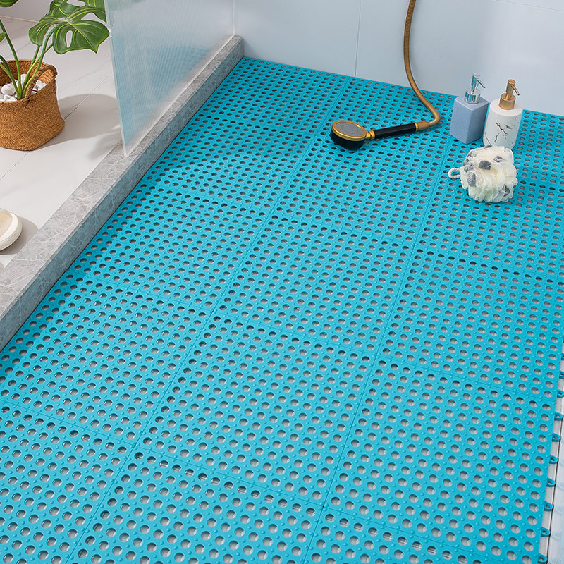 Factory Direct Sales TPE Bathroom Splicing Floor Mat Bath Splicing Non-Slip Mat Stairs Outdoor Hollow Non-Slip Mat Net