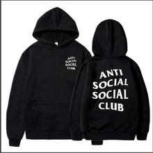 欧美高街Anti Social Club GD网红秋冬歪字母男女宽松棉情侣卫衣