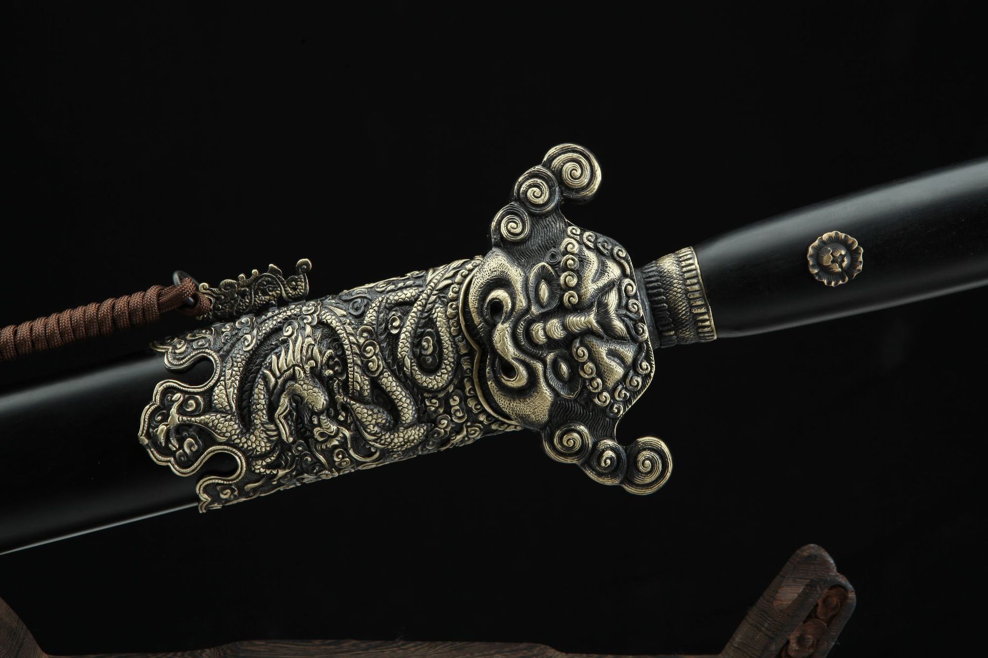 龙泉市刀剑花纹钢一体清剑重剑防身手工锻打八面唐剑冷兵器未开刃