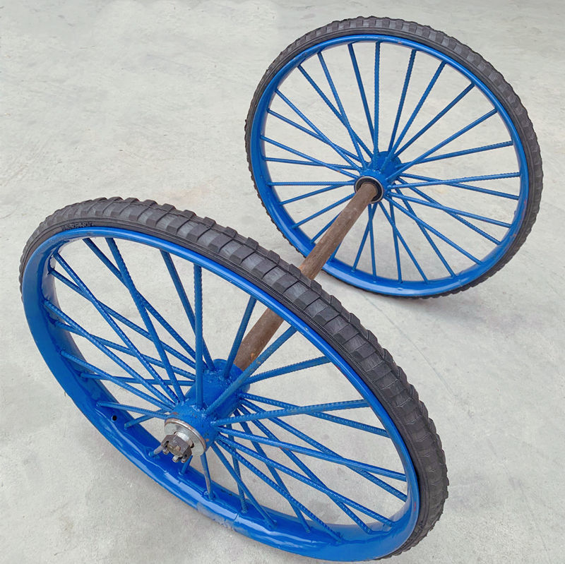 手推斗车轮劳动车环卫清洁板车充气实心轮子胎灰斗车轱辘套装外胎