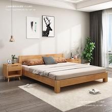无床头实木床榻榻米床架单人床成人1.2米双人床1.8x2米日式大床