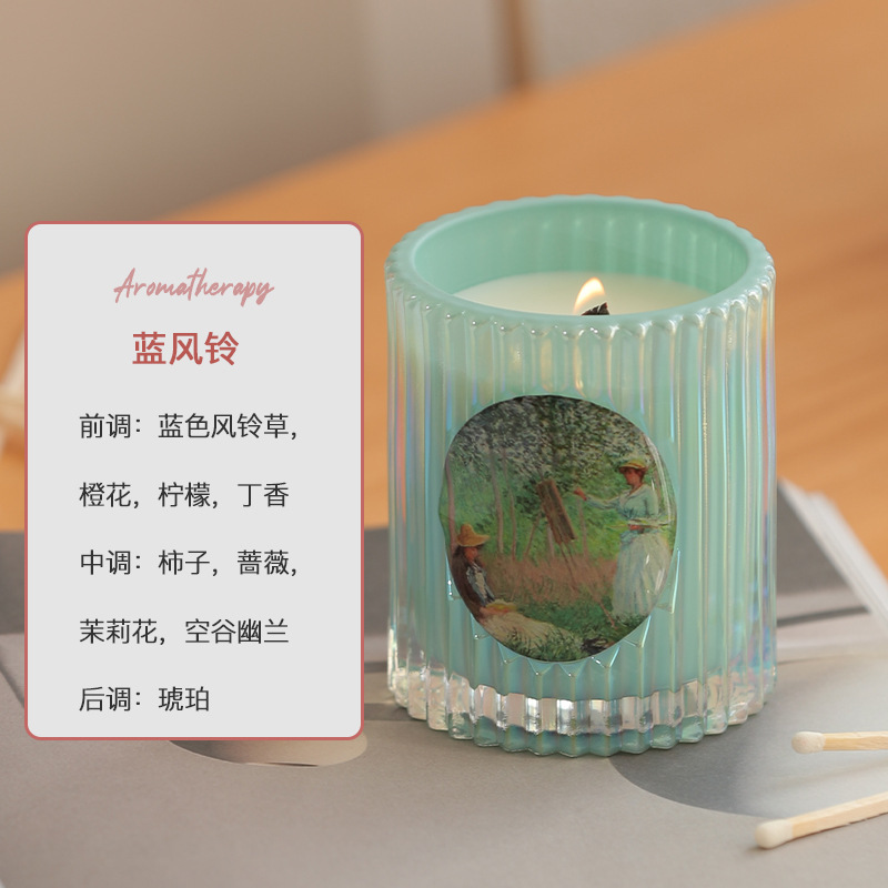 Aromatherapy Candle Wholesale Vintage Roman Column Grain Cup Plant Soy Wax Bedroom Home Fragrance Candle Cup Small Ornaments
