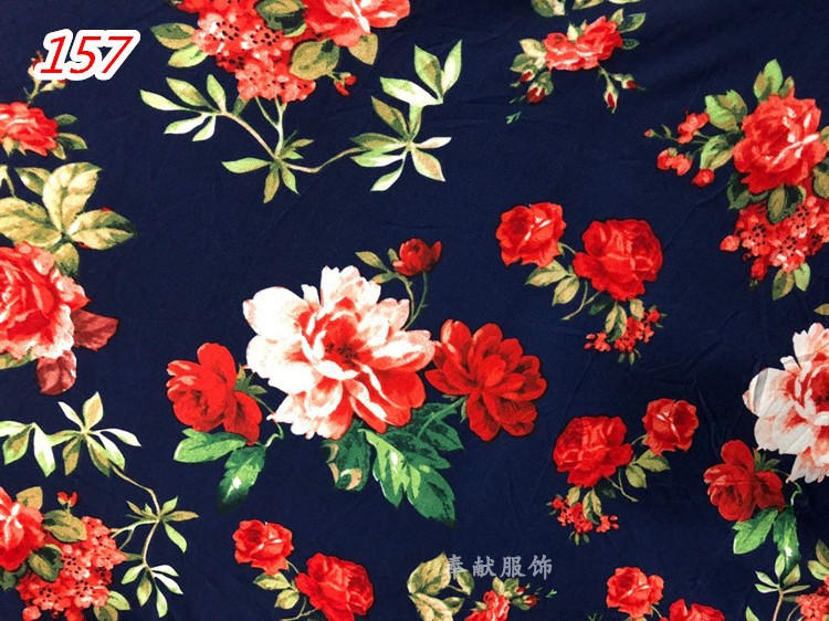 水晶麻牛奶丝针织弹力面料连衣裙舞蹈裙垂感好多花色汇总服装布料