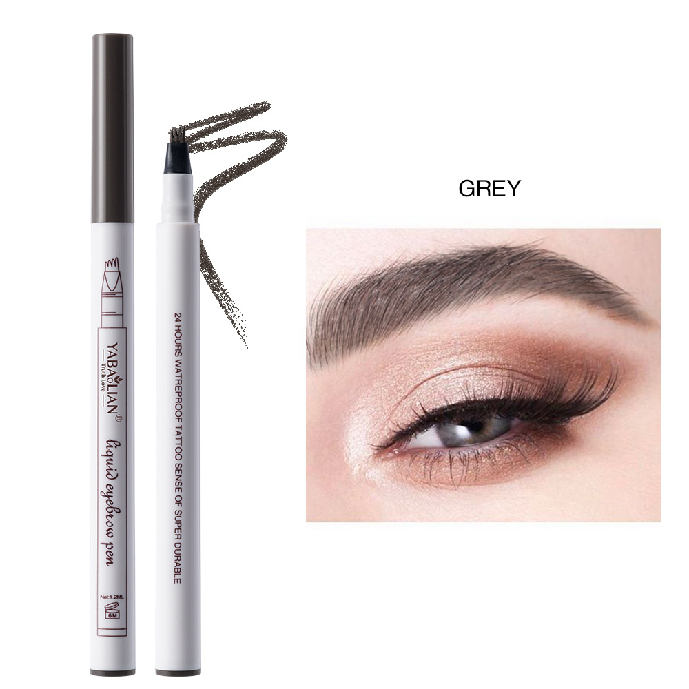 Cross-Border New Four-Fork Eyebrow Pencil Distinct Look Natural Three-Dimensional Long Lasting Non Smudge Waterproof Sweat-Proof Non-Fading Beauty Makeup