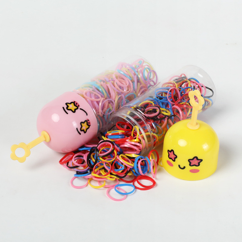 Candy Cartoon Bottle Rubber Band Hair Rope Does Not Hurt Hair Disposable Hair Band Strong Pull Constant Hair Rope Hair Band