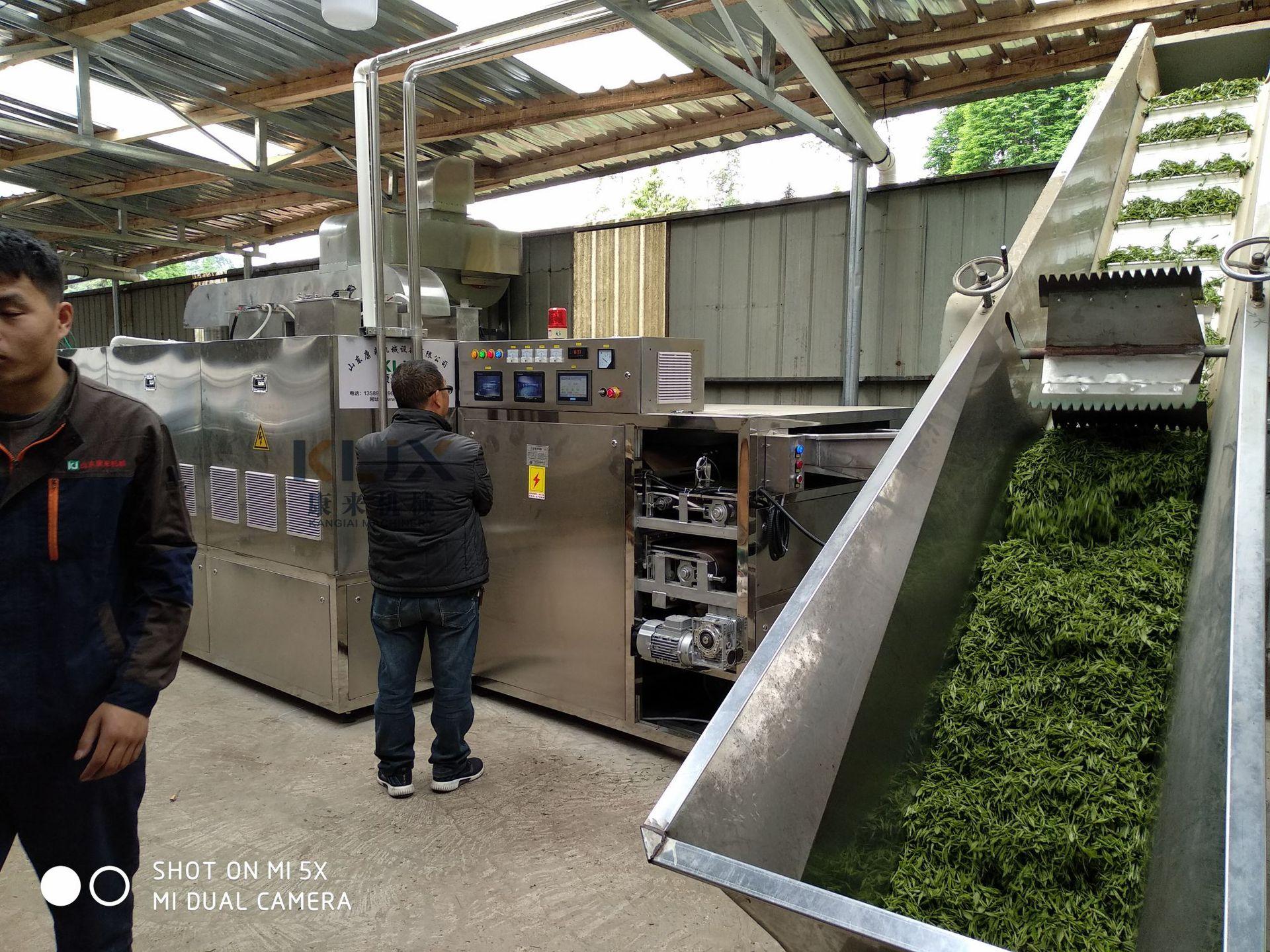 三层微波光波茶叶杀青机