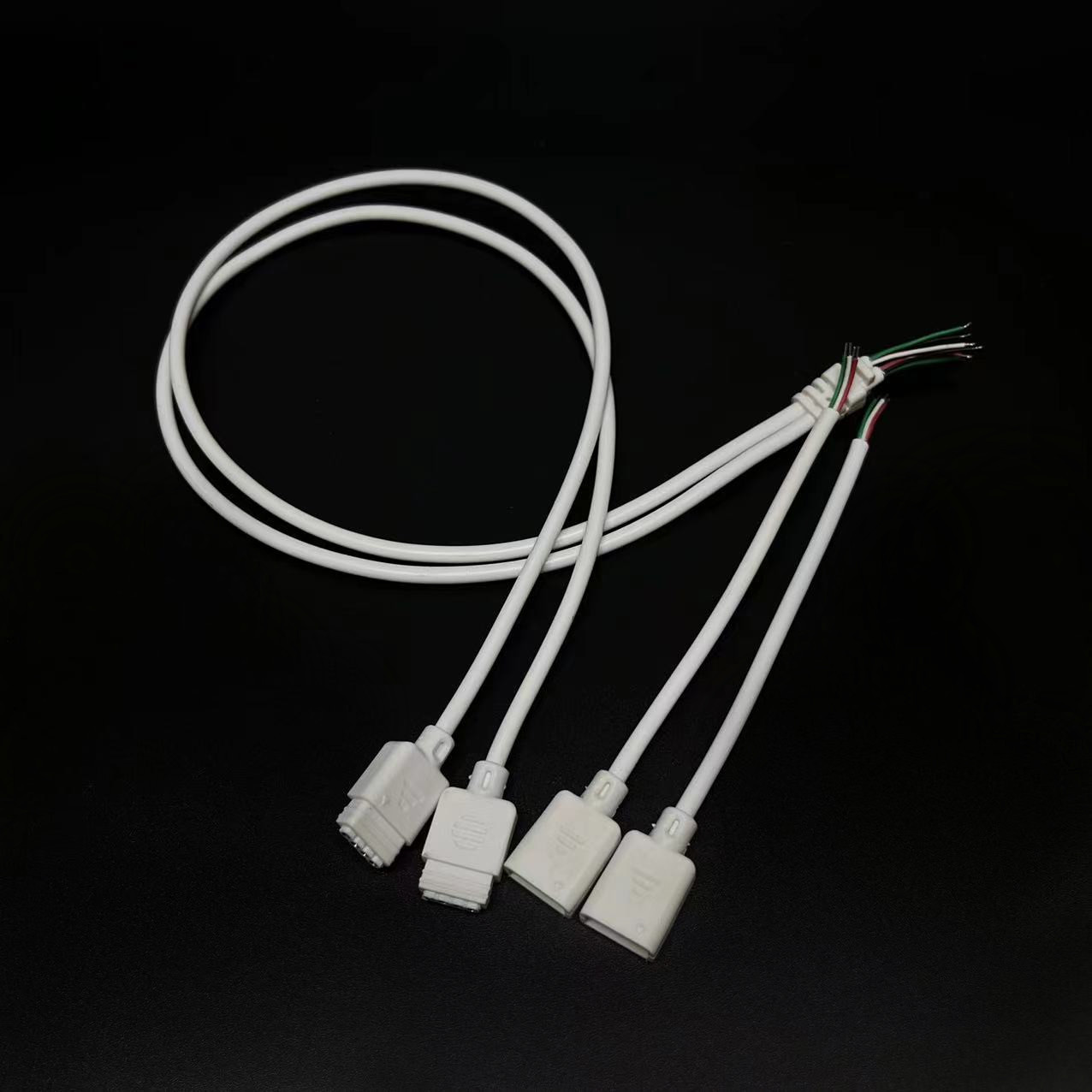 led灯带连接线 rgb灯带公母对接线 灯带4pin公针线灯带4pin母针线
