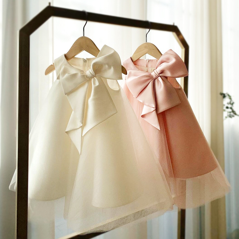 亚马逊跨境童装女童公主裙批发2023新款儿童礼服裙婚纱裙蓬蓬裙子