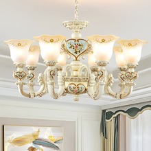 欧式吊灯树脂温馨客厅大吊灯简欧式复古餐厅灯家用大气个性卧室灯