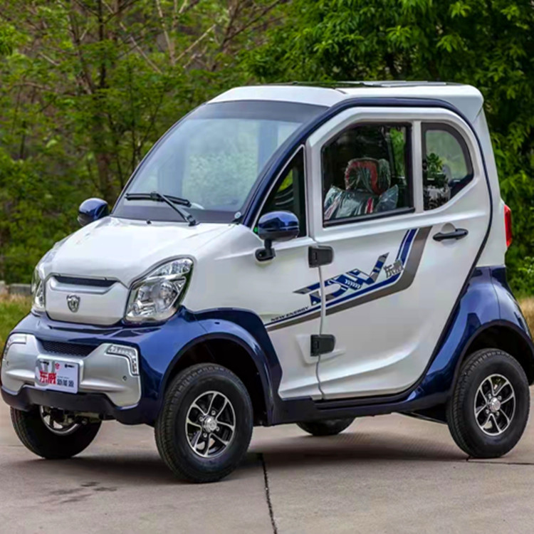 新款东威q5电动四轮车成人锂电池老年接送孩子代步电瓶把式空调