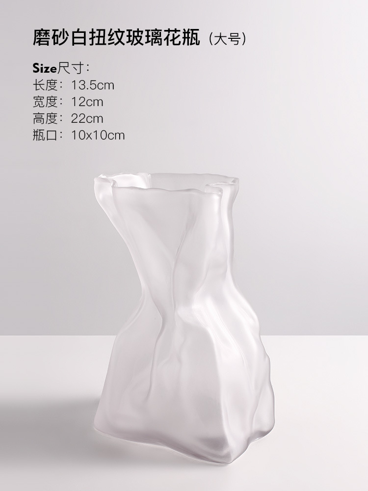 INS Korean Style Glass Vase Coffee Table Transparent Vase Flower Container Decoration Creative Flower Shop Vase