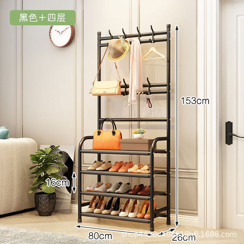 Floor Hanger Simple Coat Rack Wholesale Student Household Dormitory Multifunction Clothes Rack Multi-Layer Shoe Rack