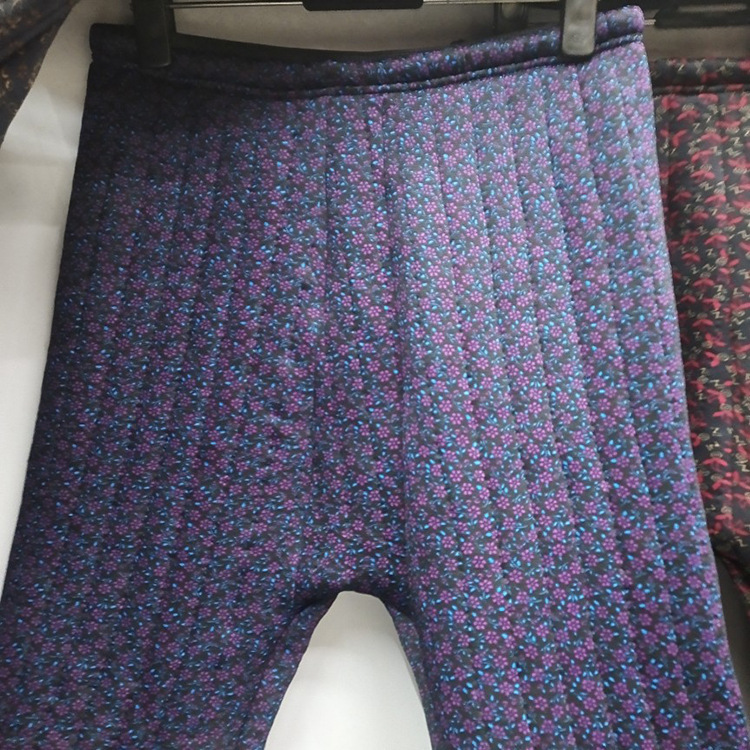 中老年人棉裤女60岁加绒加厚奶奶裤冬装裤保暖裤高腰宽松大码印花