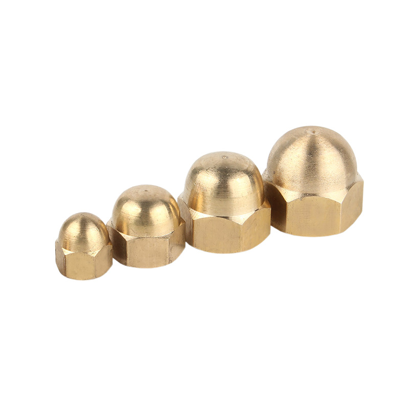 Copper Cap-Typed Nut Cover Nut Ball Head Integrated Decoration Screw Cap Brass Hexagonal Cover Type Nut ..