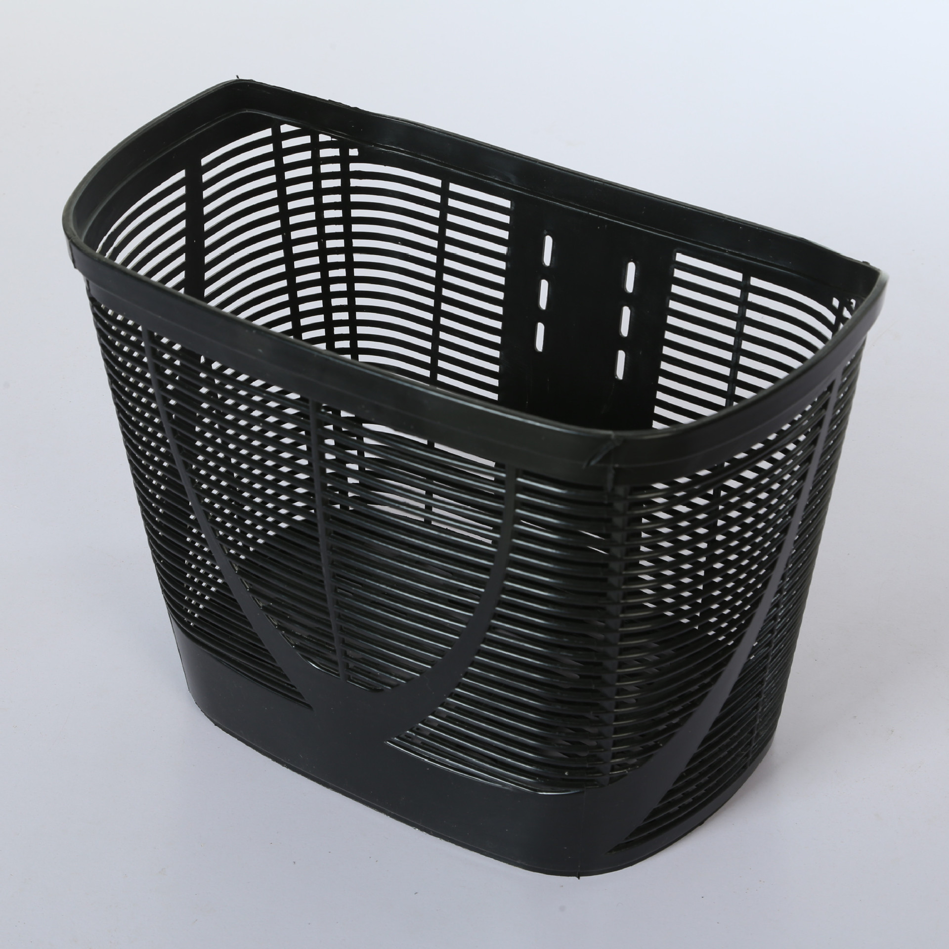 厂家现货 自行车车筐 彩色月牙式车篮 前置自行车塑料车筐